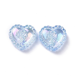 UV Plating Rainbow Iridescent Acrylic Beads&nbsp;OACR-P016-02