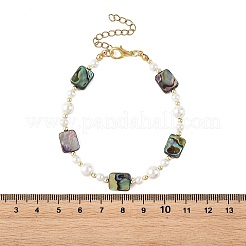 Paua Shell & Shell Pearl Beaded Bracelets for Women&nbsp;BJEW-JB14218