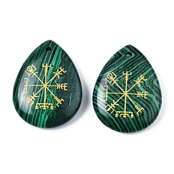 Synthetic Malachite Pendants&nbsp;G-T122-72G