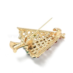 Christmas Alloy Rhinestone Brooch for Backpack Clothes&nbsp;JEWB-I045-01KCG-01