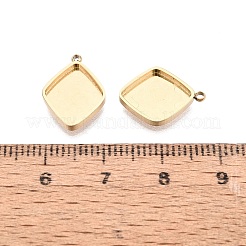 304 Stainless Steel Pendant Cabochon Component&nbsp;STAS-Q113-22B-G