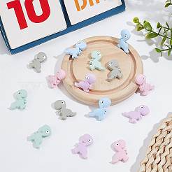 20Pcs 5 Colors Dinosaur Food Grade Eco-Friendly Silicone Beads&nbsp;SIL-DR0001-02