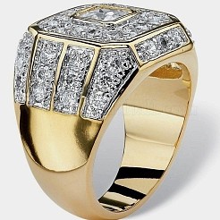 Alloy with Crystal Rhinestone Finger Rings for Men&nbsp;FS-WGD5024-01