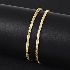 Brass Flat Snake Chain Necklace&nbsp;NJEW-R260-01G