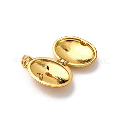 Brass Enamel Locket Pendants&nbsp;KK-K305-05G