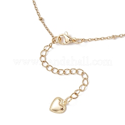 White Round Shell Pearl Snowman Pendant 304 Stainless Steel Satellite Chain Necklaces&nbsp;NJEW-JN05428