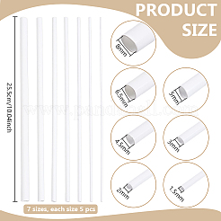 35Pcs 7 Styles ABS Plastic Hollow Pipe&nbsp;DIY-PH0039-03