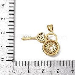 Brass Micro Pave Cubic Zirconia Pendants&nbsp;KK-I358-028G