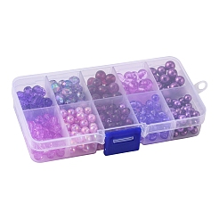 375Pcs 10 Style Round Transparent & Imitation Pearl Acrylic Beads&nbsp;OACR-FS0001-16
