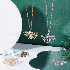 8Pcs 2 Colors 201 Stainless Steel Pendants&nbsp;STAS-DC0007-01