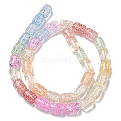 Transparent Crackle Glass Beads Strands&nbsp;GLAA-NH0001-04A
