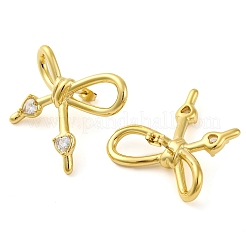 304 Stainless Steel Micro Pave Clear Cubic Zirconia Stud Earrings for Women&nbsp;EJEW-U023-05G