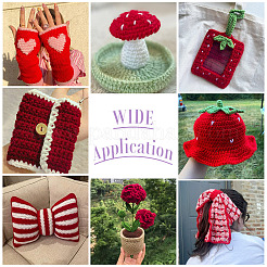 5 Skeins 5 Colors Red Color Theme Acrylic Fiber Yarn&nbsp;OCOR-TA0003-19A