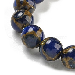 Round Synthetic Gold Clinquant Stone Stretch Bracekets&nbsp;G-P549-02A-02