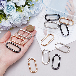 12Pcs 3 Colors Zinc Alloy Spring Gate Rings&nbsp;FIND-PH0059-73