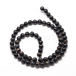 Natural Blue Tiger Eye(Dyed & Heated) Round Beads Strands&nbsp;G-P072-37-12mm