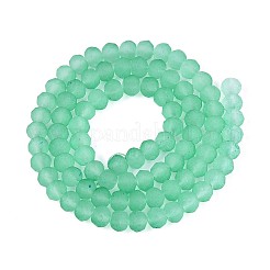 Baking Paint Frosted Glass Beads Strands&nbsp;X-FGLA-N003-6mm-03