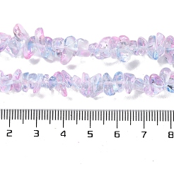 Spray Painted Transparent Glass Beads Strands&nbsp;X-GLAA-P060-01A-16