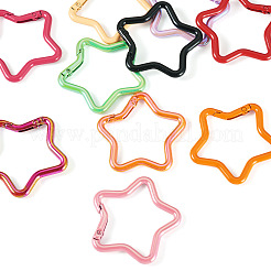 10Pcs 2 Styles Spray Painted Alloy Spring Gate Rings&nbsp;FIND-TA0009-83