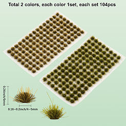 208Pcs 2 Colors Nylon Mini Grass Tufts&nbsp;AJEW-SP0003-17C