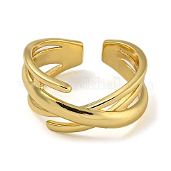 Brass Open Cuff Rings&nbsp;RJEW-Z050-01G