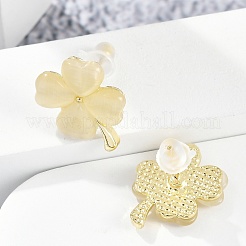 Alloy Cat Eye Stud Earrings&nbsp;EJEW-M092-02G-01