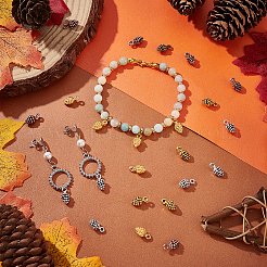 100Pcs 5 Colors Tibetan Style Alloy Charms&nbsp;FIND-UN0004-32