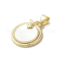 Brass Pave Shell Pendants&nbsp;KK-I708-12A-G