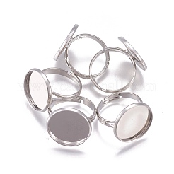 Adjustable Brass Finger Rings Components&nbsp;KK-WH0033-05P