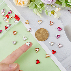 36Pcs 6 Colors Back Plated Glass Rhinestone Cabochons&nbsp;MRMJ-FH0001-32