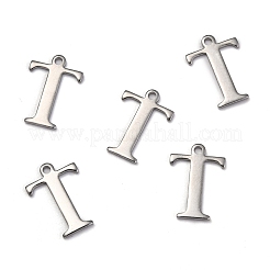 Tarnish Resistant 304 Stainless Steel Alphabet Charms&nbsp;STAS-H122-T-P