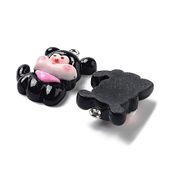 Opaque Resin Puppy Pendants&nbsp;LS-RESI-R444-02C