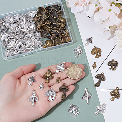 120Pcs 12 Styles Tibetan Style Alloy Pendants&nbsp;TIBEP-ME0001-10