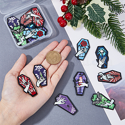 16Pcs 8 Styles Opaque Printed Acrylic Pendants&nbsp;SACR-HY0001-04
