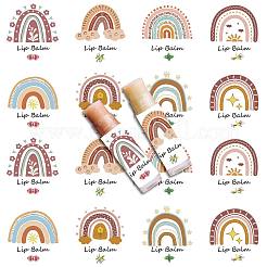 80Pcs 8 styles Paper Lip Balm Adhesive Label Stickers&nbsp;STIC-WH0026-007