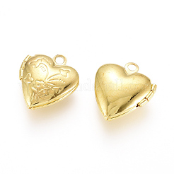 Brass Locket Pendants&nbsp;KK-G386-10G