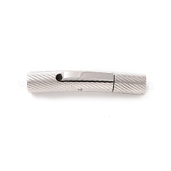 Tarnish Resistant Column 304 Stainless Steel Bayonet Necklace Clasps&nbsp;STAS-O035-3mm-03