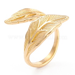 Ion Plating(IP) Unisex 304 Stainless Steel Finger Rings&nbsp;RJEW-Z008-06G