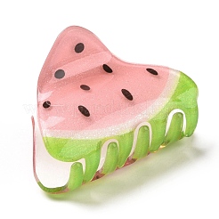 Watermelon Pattern Acrylic Claw Hair Clips&nbsp;X-PHAR-G004-03