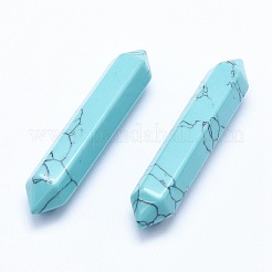 Synthetic Green Turquoise No Hole Faceted&nbsp;LS-G-G760-J09-02