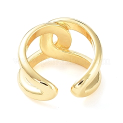 Brass Knot Open Cuff Rings for Women&nbsp;RJEW-D016-09G
