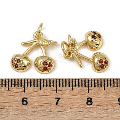 Brass Micro Pave Cubic Zirconia Pendants&nbsp;KK-I358-061G-B
