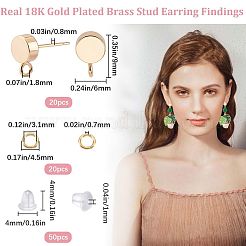 20Pcs Brass Stud Earring Findings&nbsp;DIY-CN0002-46