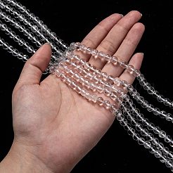 Natural Quartz Crystal Beads Strands&nbsp;G-H236-05A-6mm