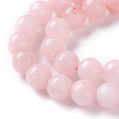 Natural White Jade Imitation Pink Opal Beads Strands&nbsp;G-I299-F05-6mm