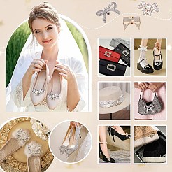8Pcs 4 Styles Alloy Crystal Rhinestone Wedding Shoe Decorations&nbsp;FIND-PH0022-14