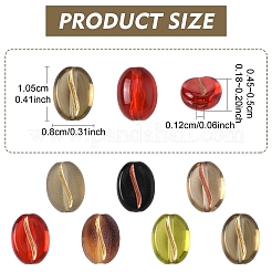 50Pcs Transparent Frosted Acrylic Beads&nbsp;FACR-YW0001-09A