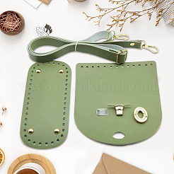 1 Set Handmade PU Leather Crochet Shoulder Bag Accessories Kits&nbsp;PURS-CL0001-37A