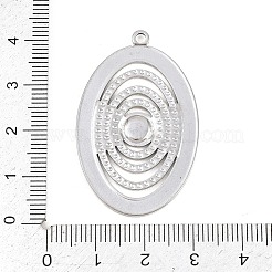 304 Stainless Steel Pendant Cabochon Settings&nbsp;STAS-L313-07P