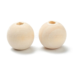 Natural Unfinished Wood Beads&nbsp;WOOD-XCP0001-19G